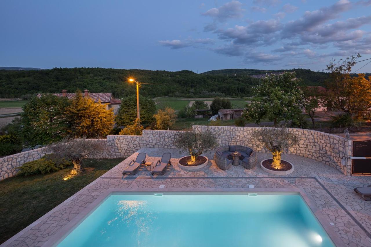 Villa Vesna With Sauna, Hot Tub Potpićan Kültér fotó
